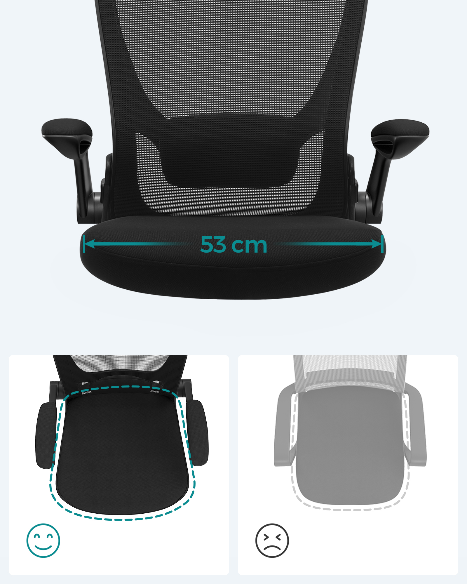 Plati sėdynė 53 cm pločio